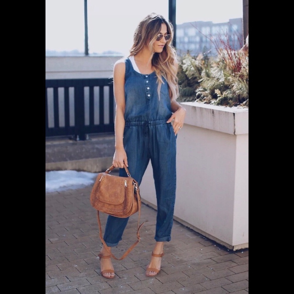loose denim jumpsuit - BRAND NEW! - size S
